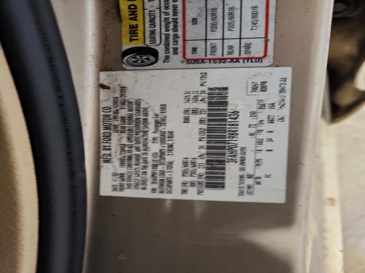 2008 FORD FUSION SE photo 23