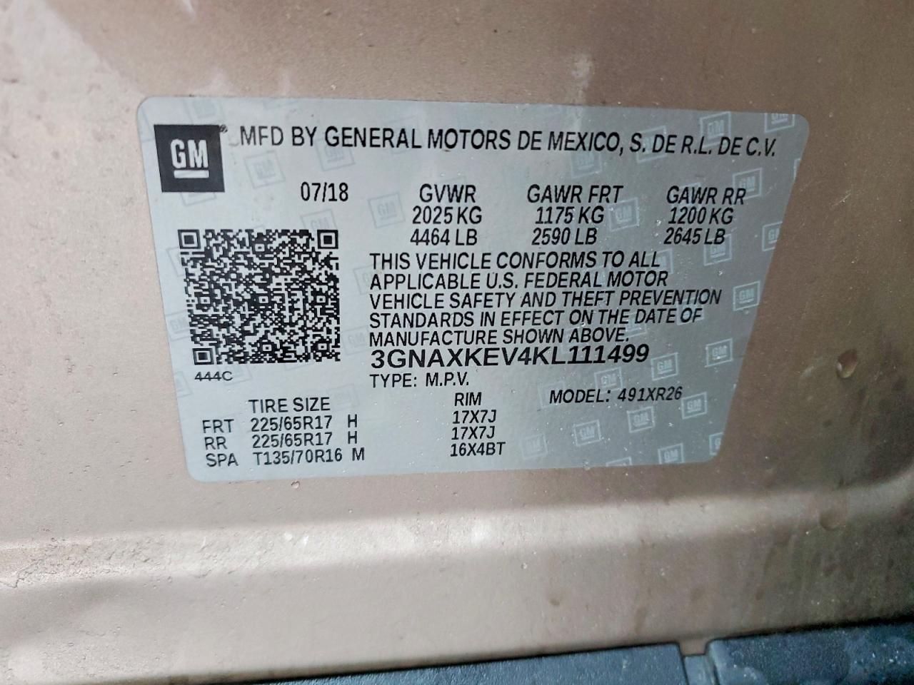 2019 CHEVROLET EQUINOX LT photo 27