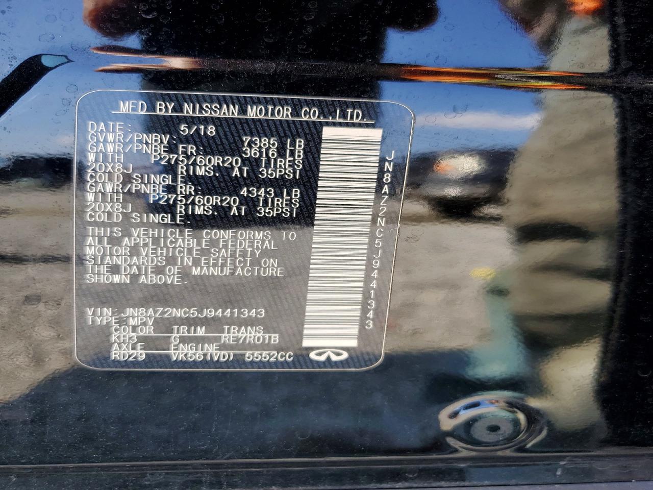 2018 INFINITI QX80 BASE photo 25