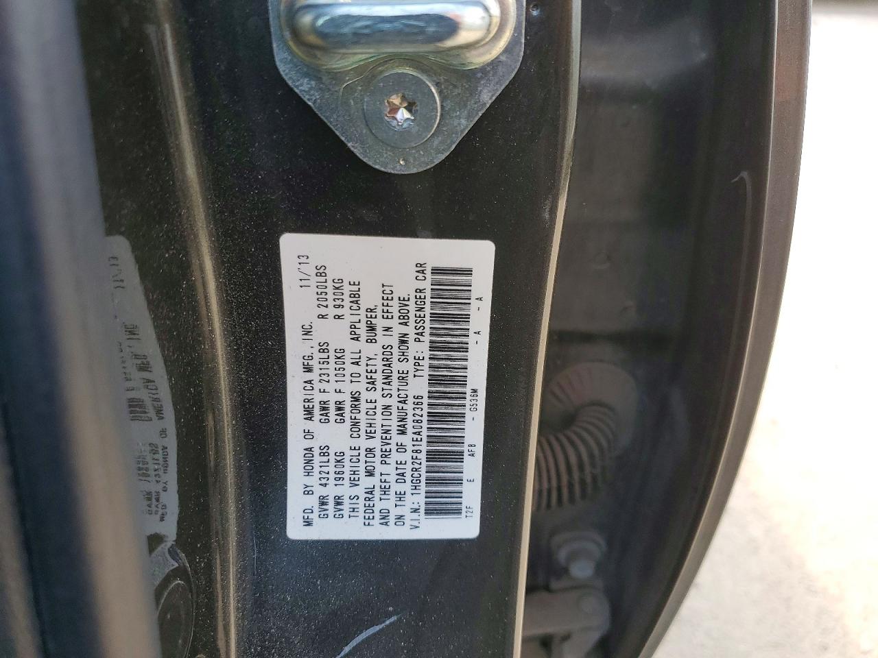 2014 HONDA ACCORD EXL photo 12