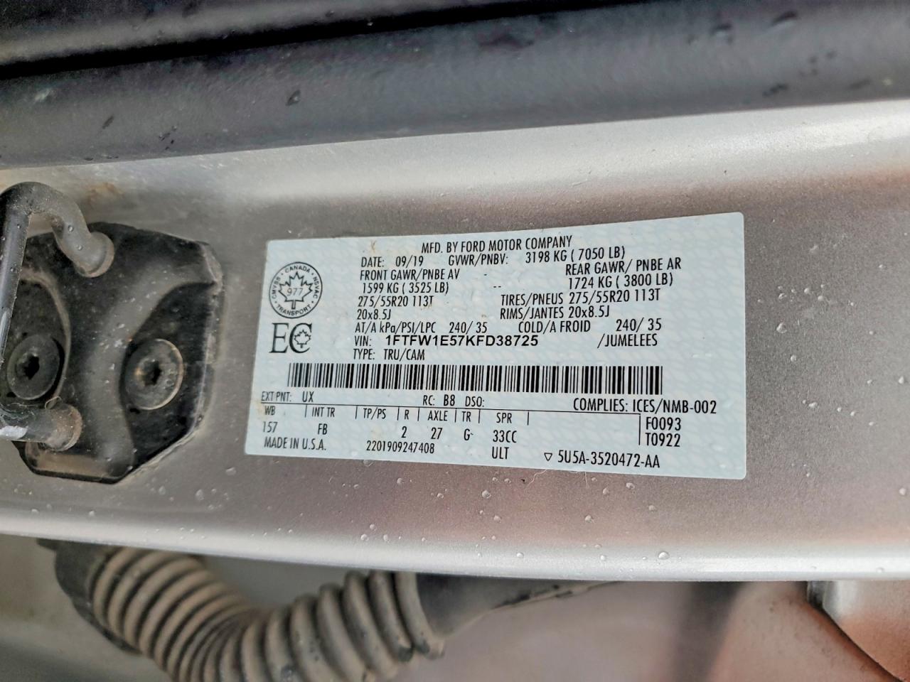 2019 FORD F150 SUPERCREW photo 12