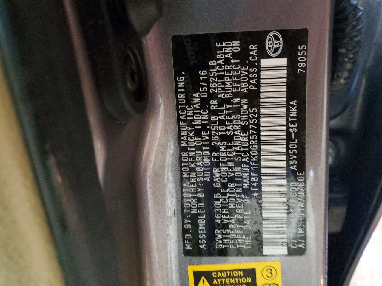 2016 TOYOTA CAMRY LE photo 34
