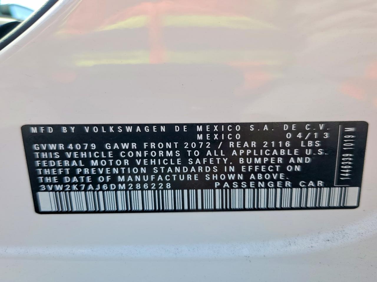 2013 VOLKSWAGEN JETTA BASE photo 13