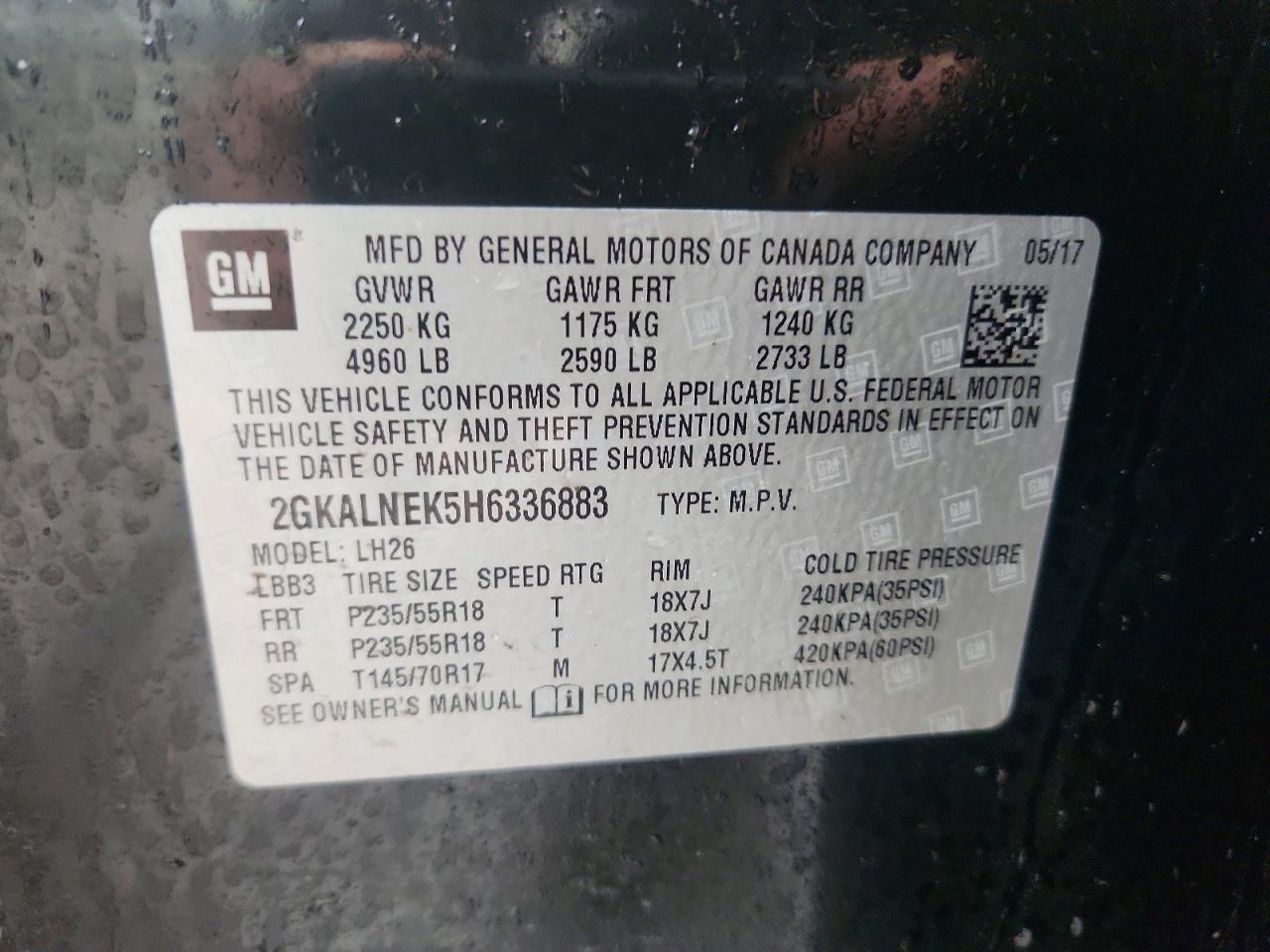 2017 GMC TERRAIN SLE photo 14