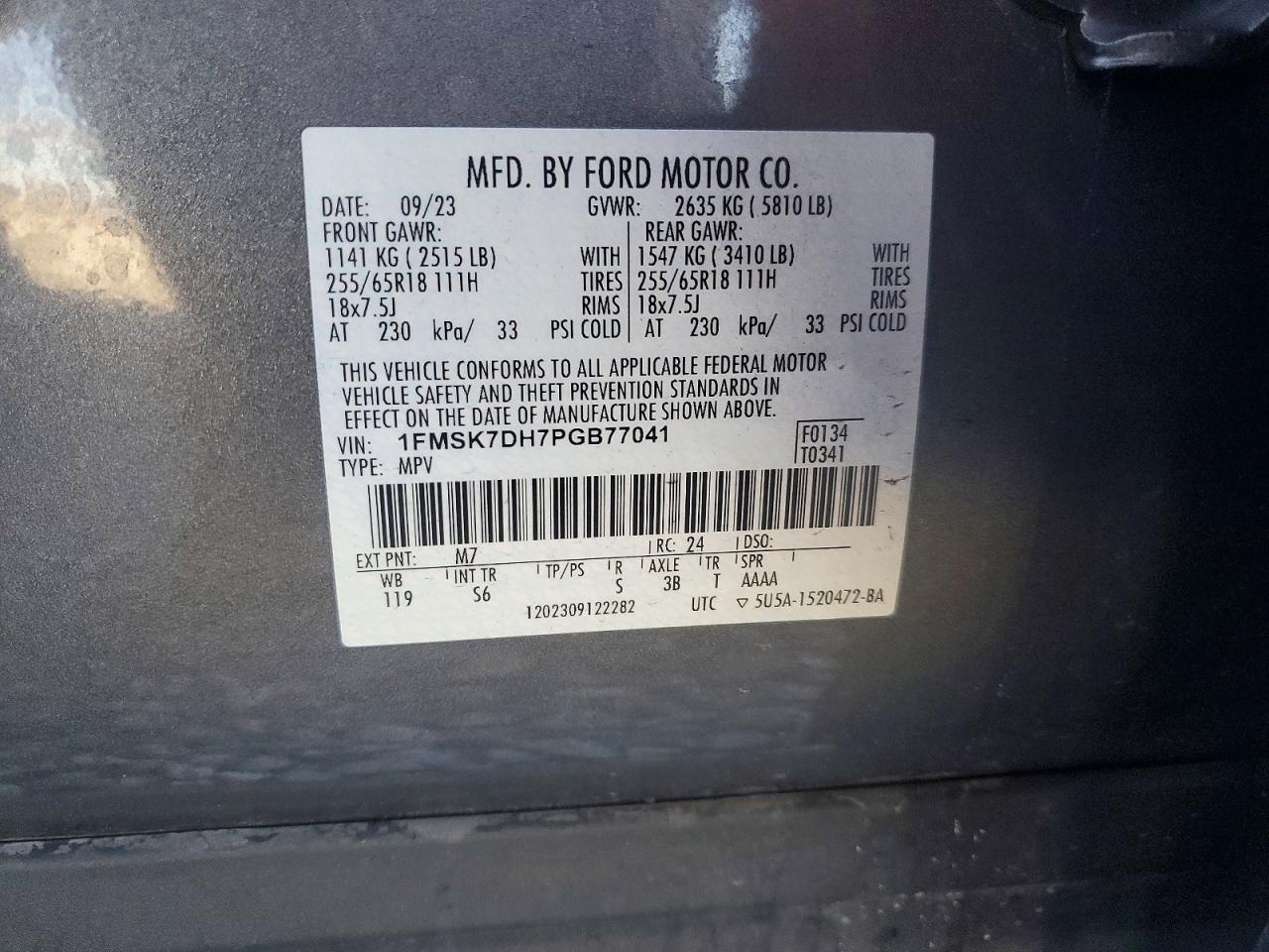 2023 FORD EXPLORER XLT photo 25