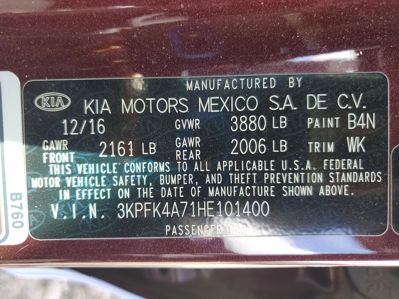 2017 KIA FORTE LX photo 12