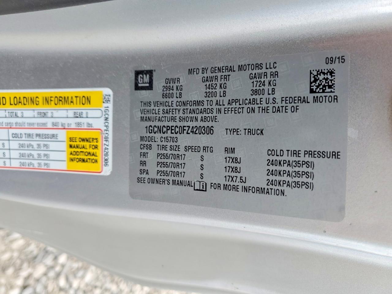 2015 CHEVROLET SILVERADO C1500 photo 34