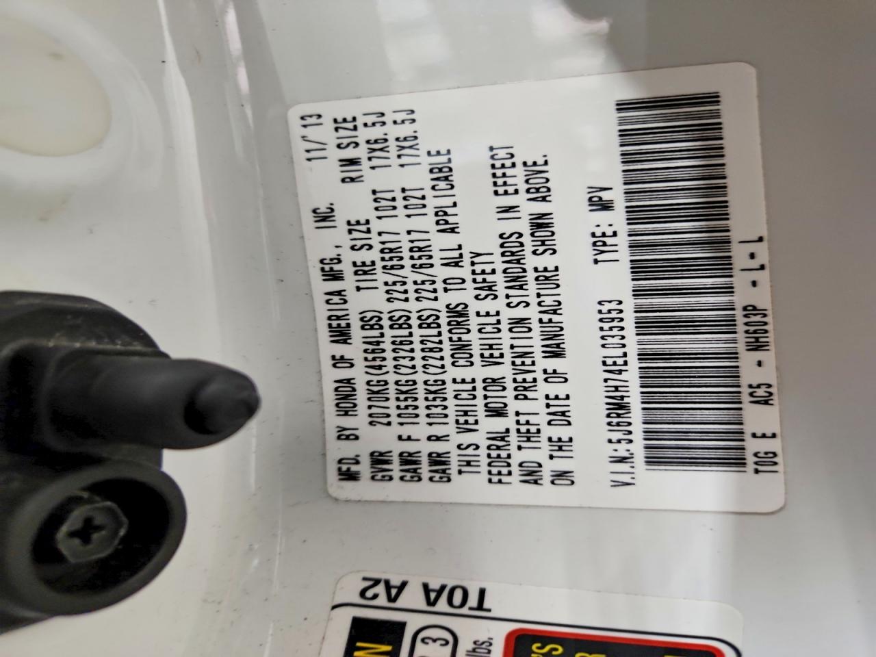 2014 HONDA CR-V EXL photo 25
