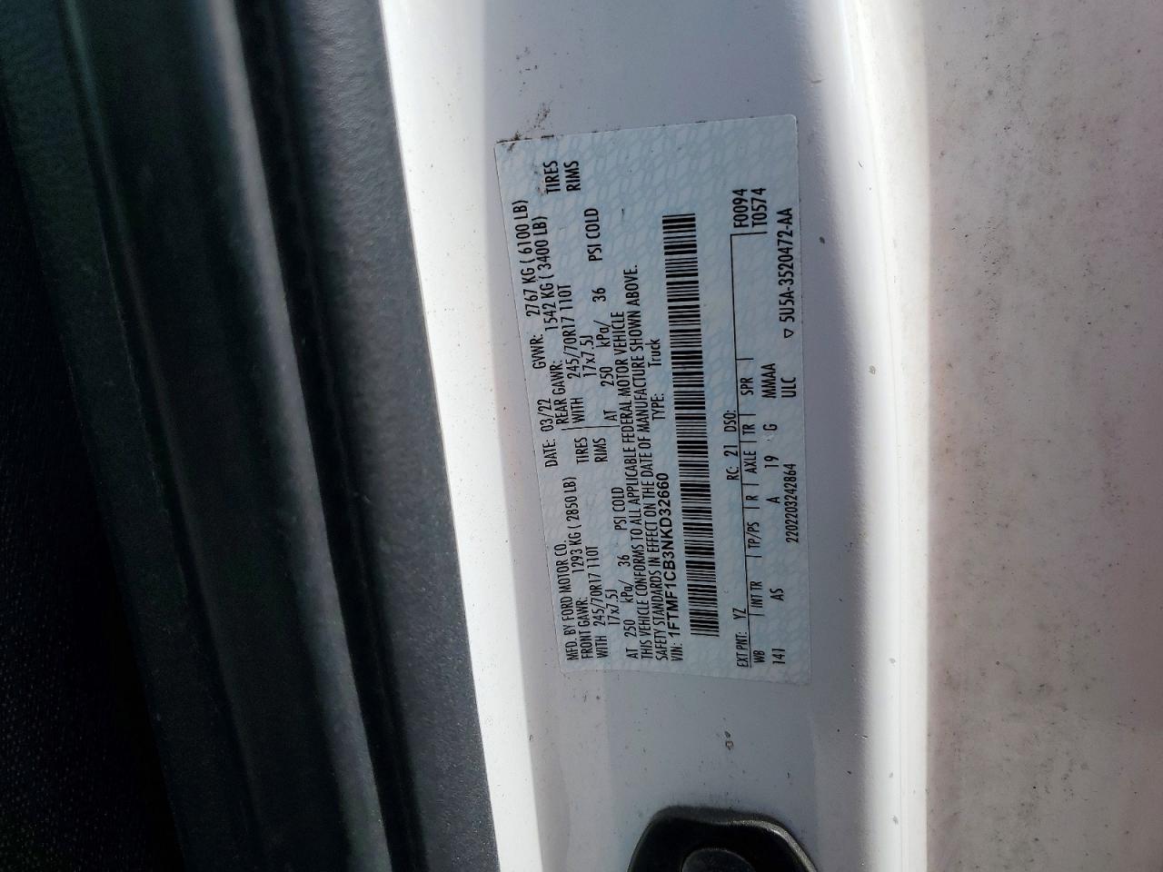 2022 FORD F150 XL photo 12