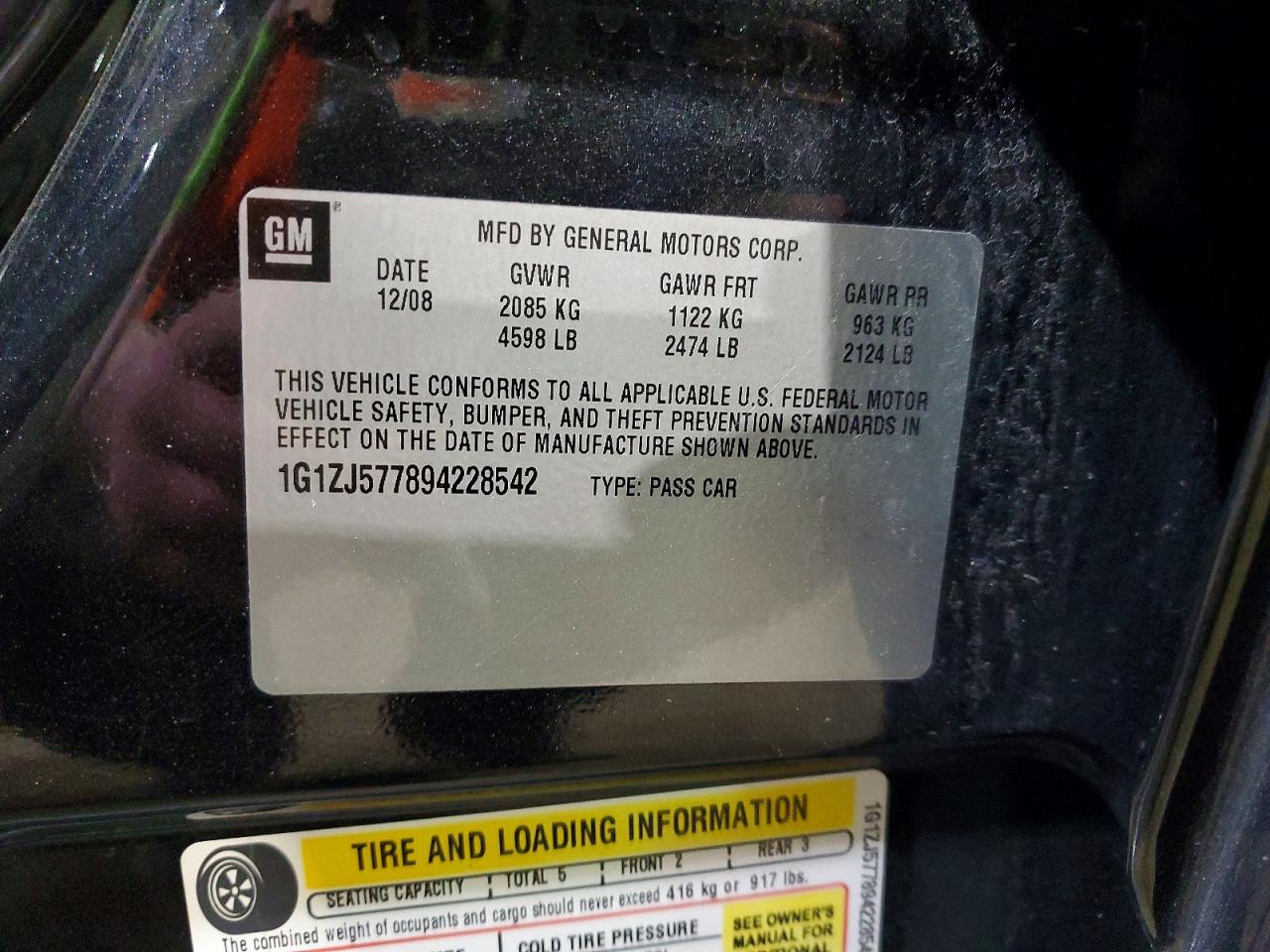 2009 CHEVROLET MALIBU 2LT photo 12