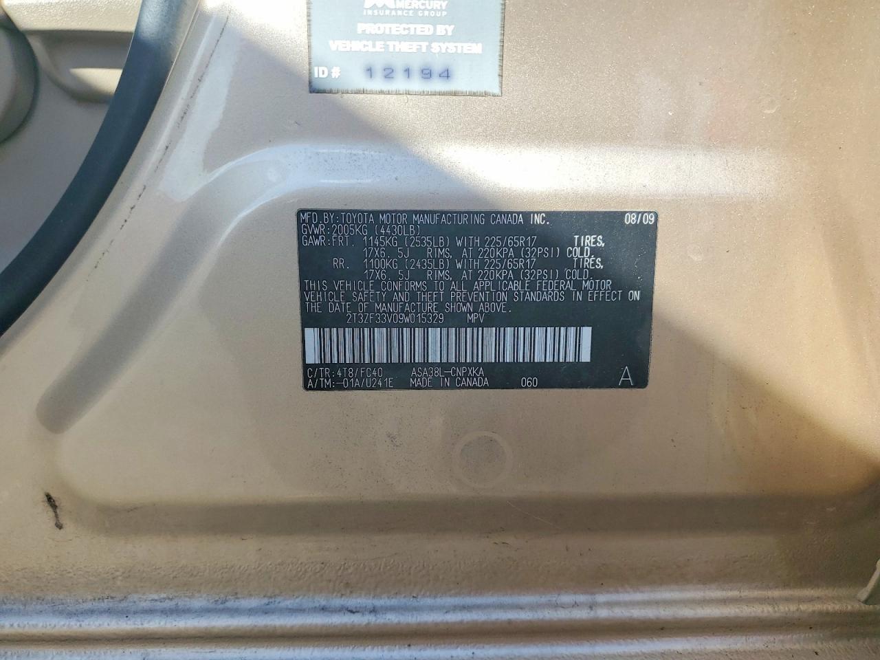 2009 TOYOTA RAV4 BASE photo 40
