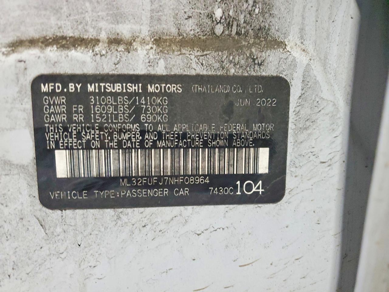 2022 MITSUBISHI MIRAGE G4 ES photo 12