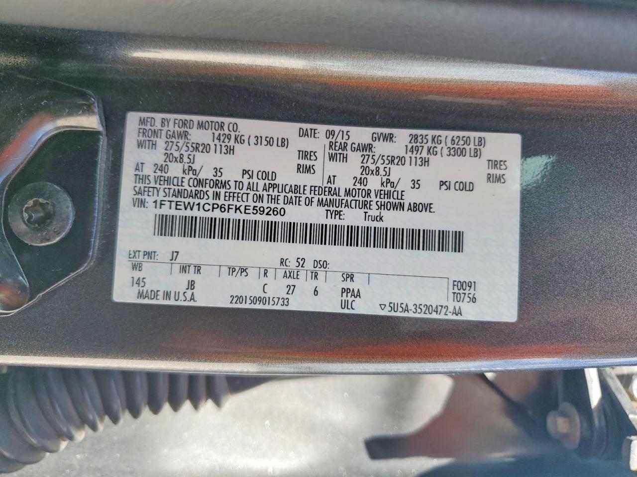 2015 FORD F150 SUPERCREW photo 23