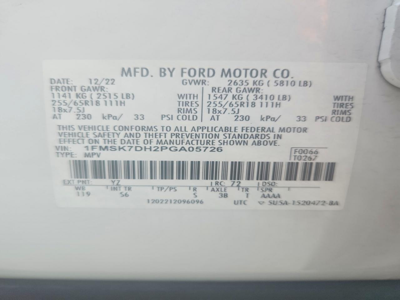 2023 FORD EXPLORER XLT photo 13
