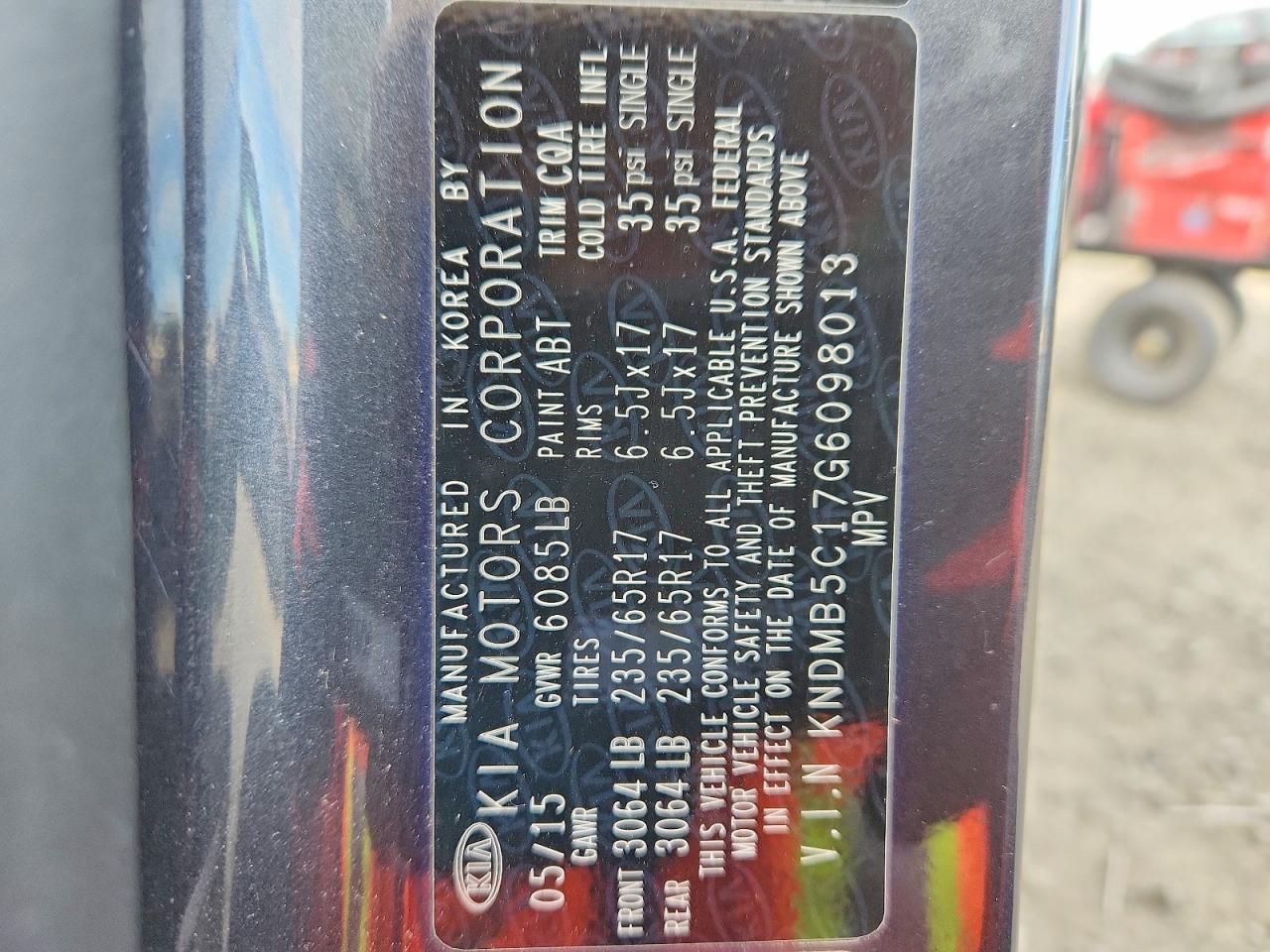 2016 KIA SEDONA LX photo 37