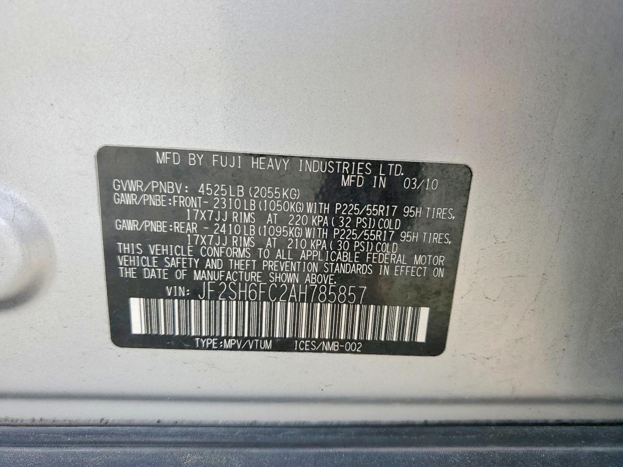 2010 SUBARU FORESTER 2.5XT LIMITED photo 25