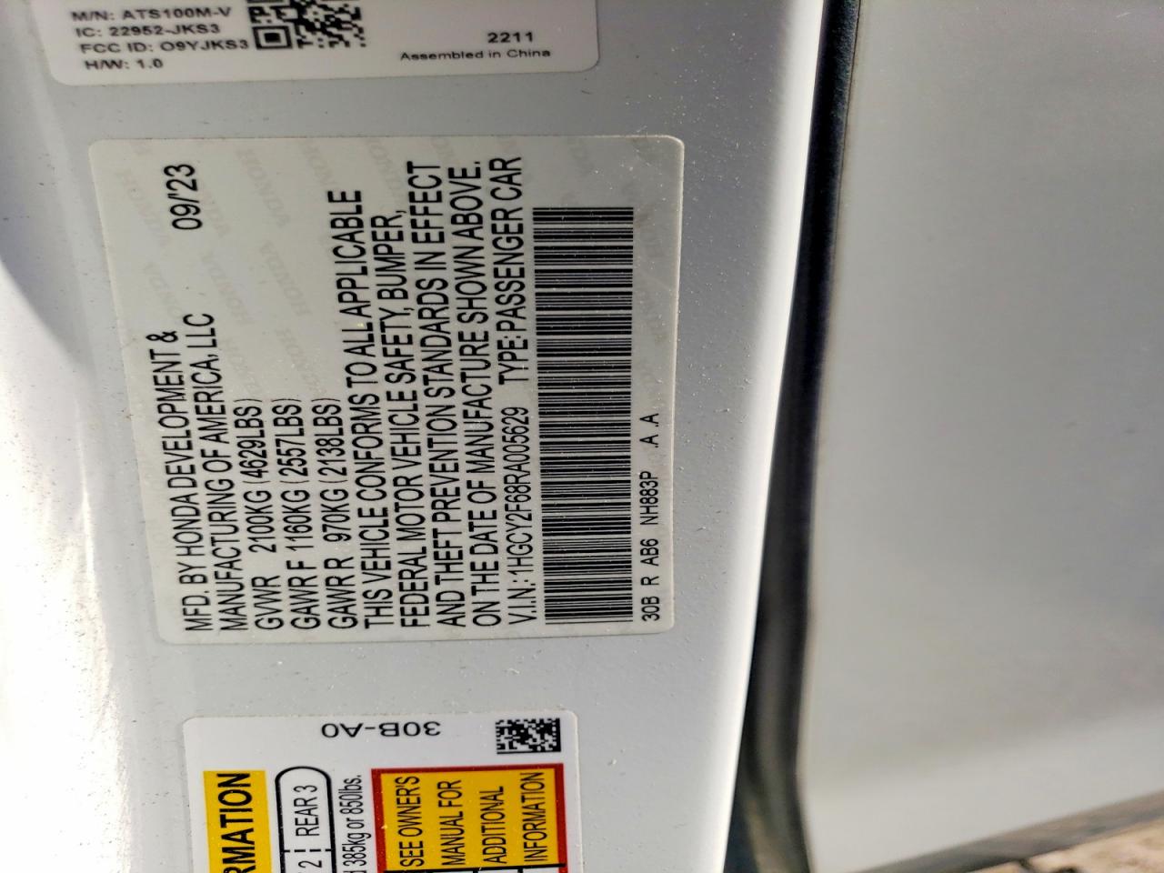 2024 HONDA ACCORD HYBRID EXL photo 25