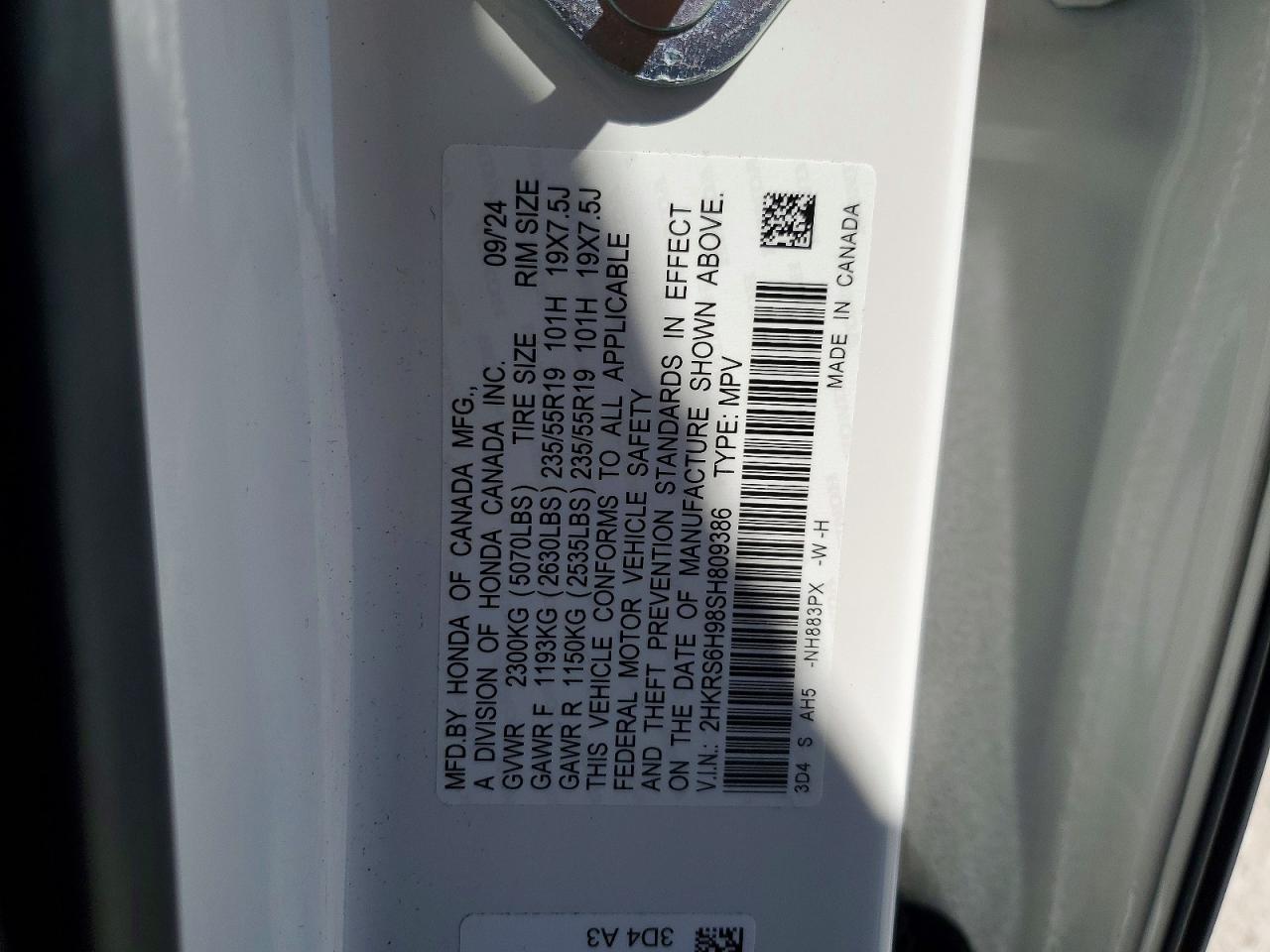 2025 HONDA CR-V SPORT TOURING photo 13