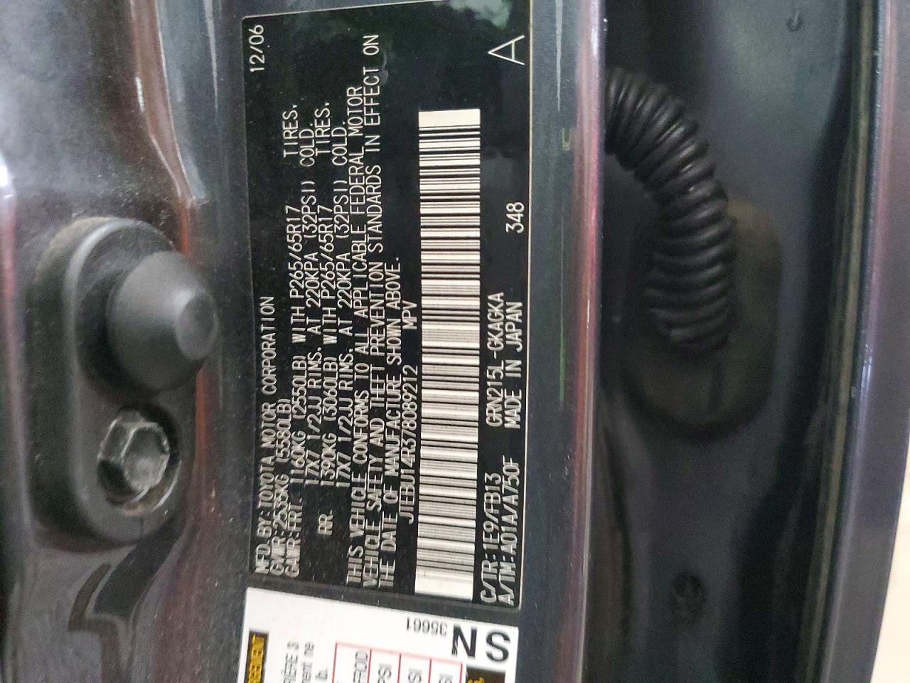 2007 TOYOTA 4RUNNER SPORT EDITION photo 37