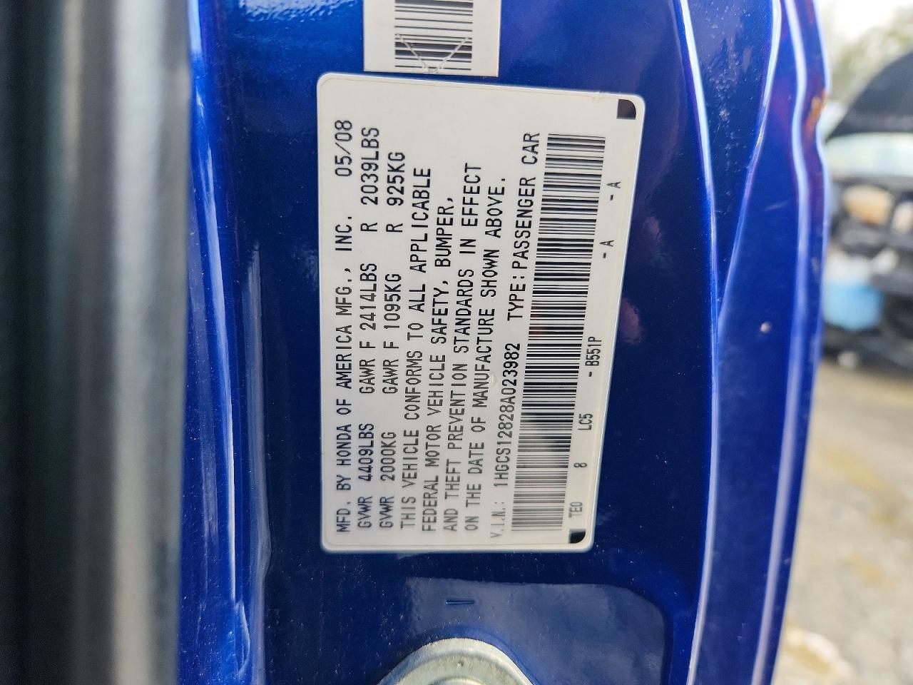 2008 HONDA ACCORD EXL photo 13