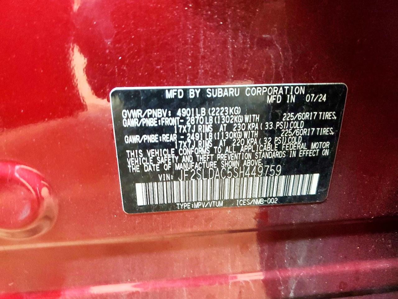 2025 SUBARU FORESTER photo 13