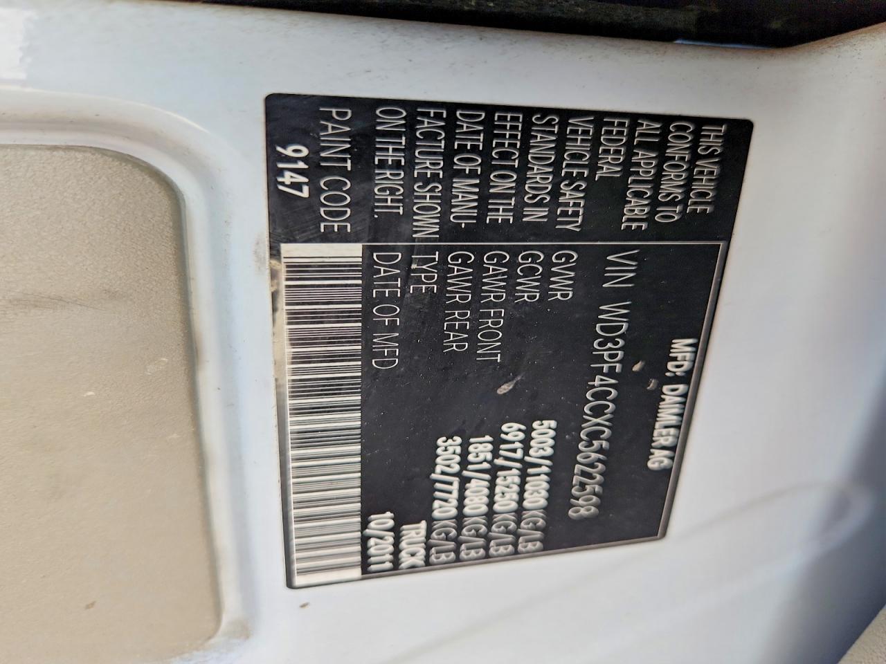 2012 MERCEDES-BENZ SPRINTER 3500 photo 13