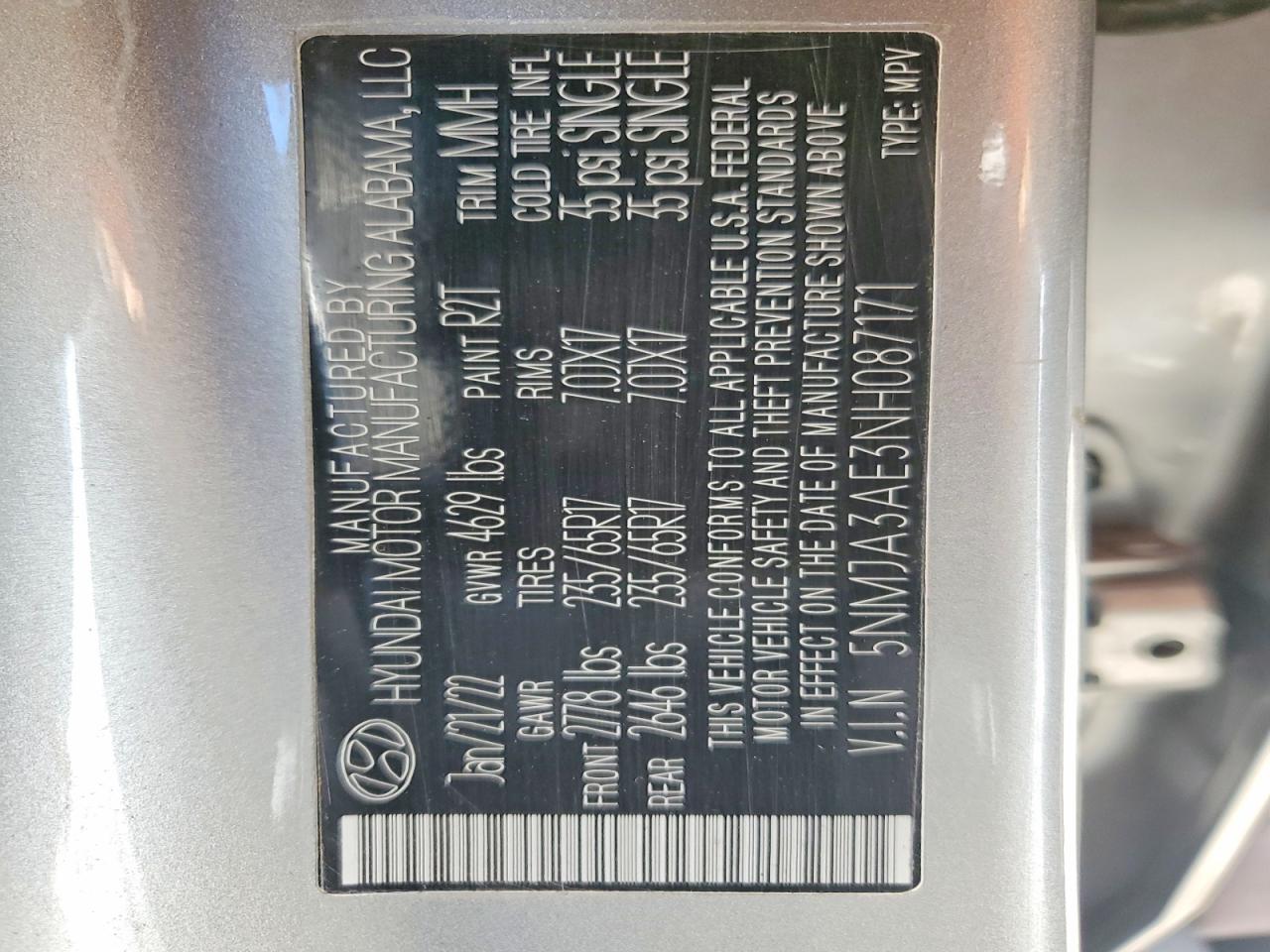 2022 HYUNDAI TUCSON SE photo 13