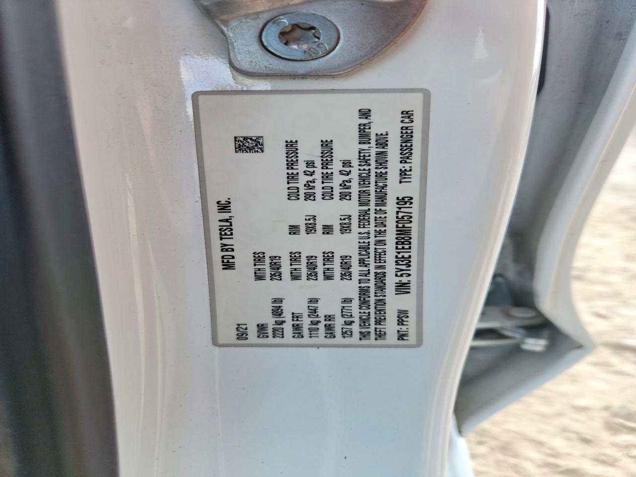 2021 TESLA MODEL 3 photo 49