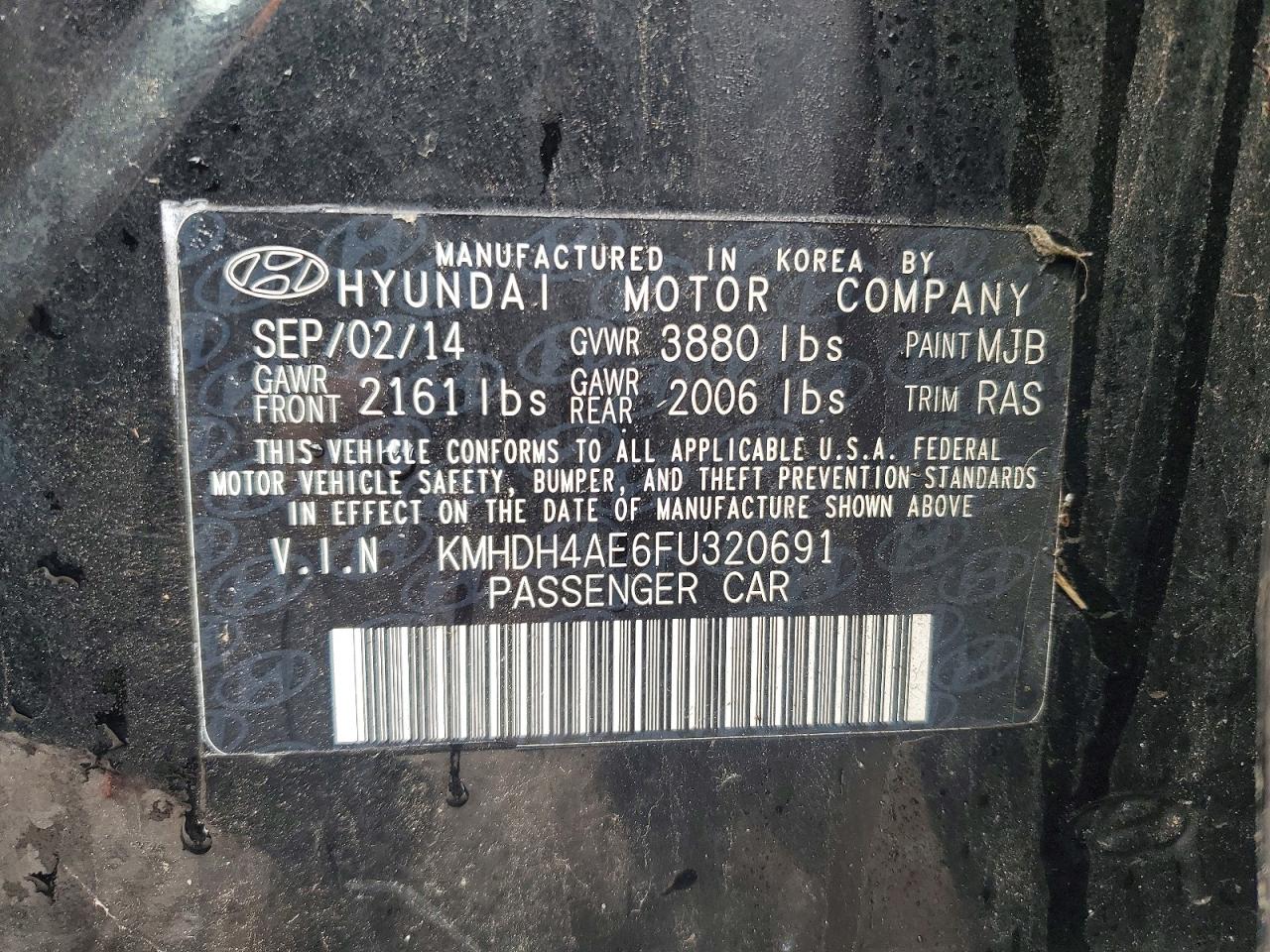 2015 HYUNDAI ELANTRA SE photo 23
