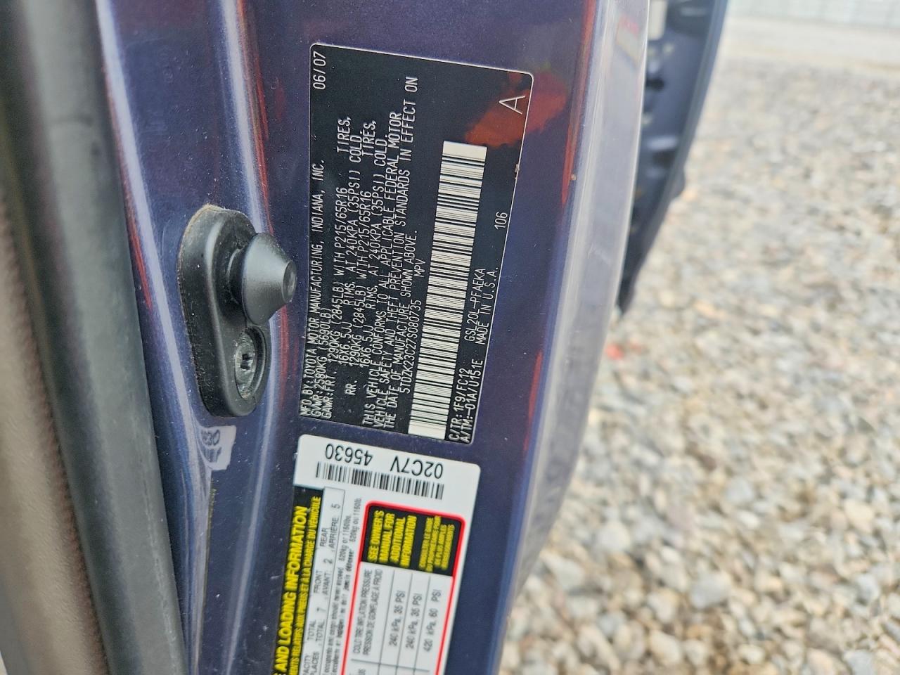 2007 TOYOTA SIENNA LE 7-PASSENGER photo 23