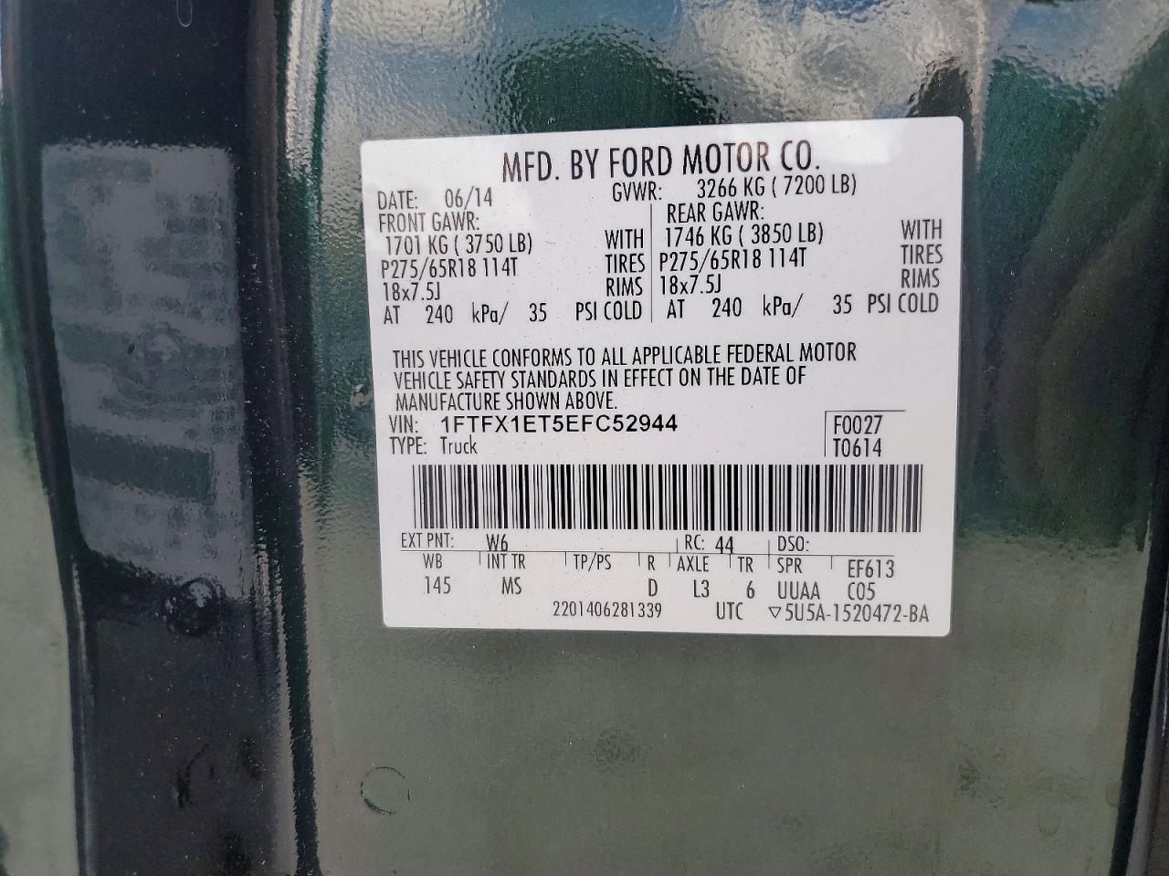 2014 FORD F150 SUPER CAB photo 12