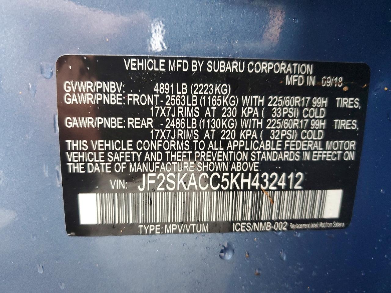 2019 SUBARU FORESTER photo 25