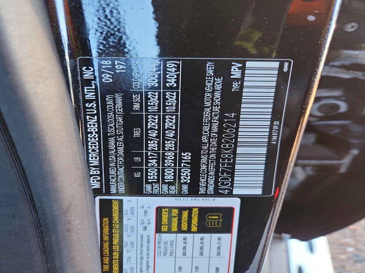2019 MERCEDES-BENZ GLS 63 AMG 4MATIC photo 14