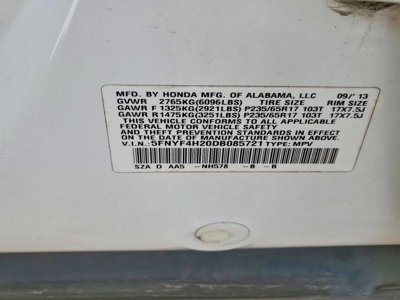 2013 HONDA PILOT LX photo 37