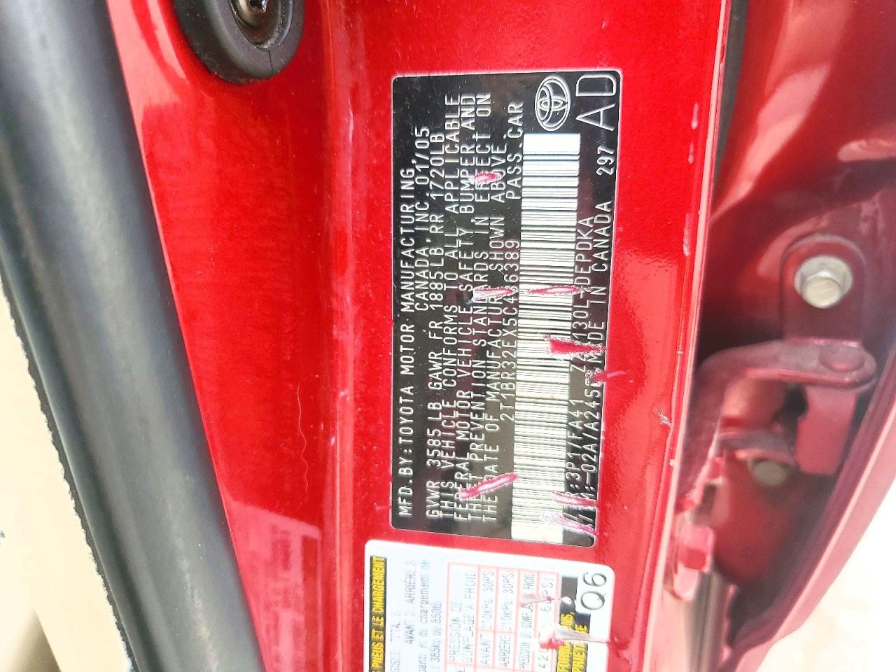 2005 TOYOTA COROLLA CE photo 34