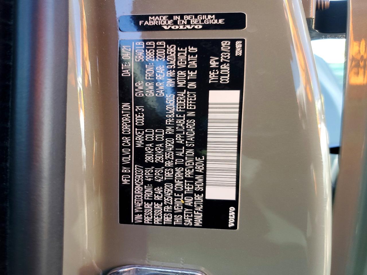 2021 VOLVO XC40 RECHARGE photo 13