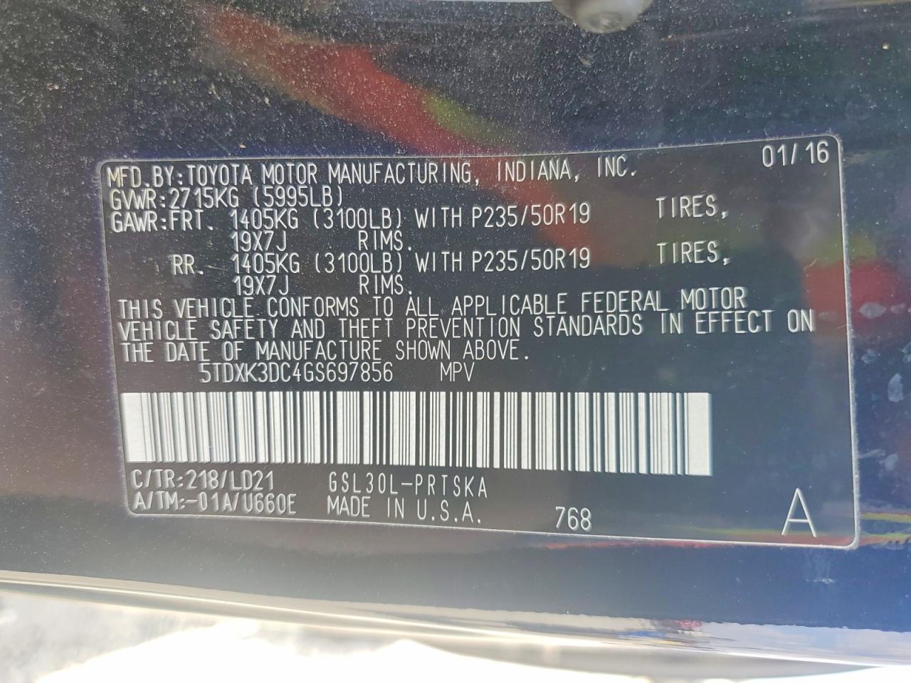2016 TOYOTA SIENNA SE PREMIUM 8-PASSENGER photo 25