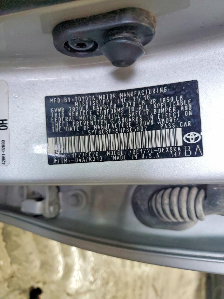 2017 TOYOTA COROLLA photo 23