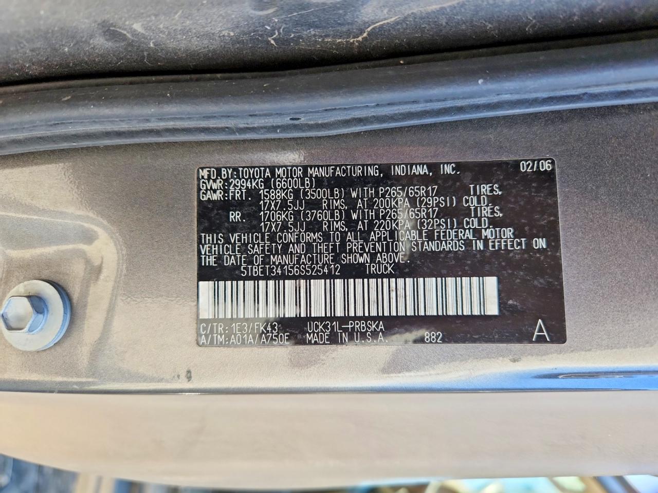 2006 TOYOTA TUNDRA SR5 photo 23