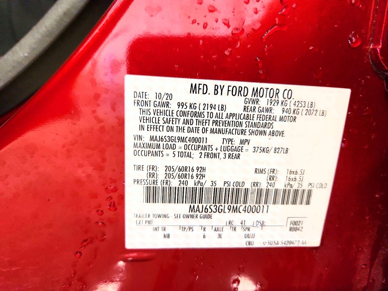 2021 FORD ECOSPORT SE photo 23