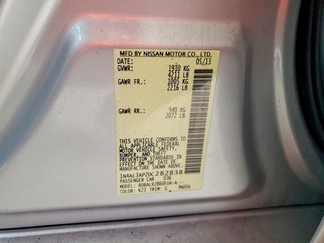 2013 NISSAN ALTIMA 2.5 photo 45