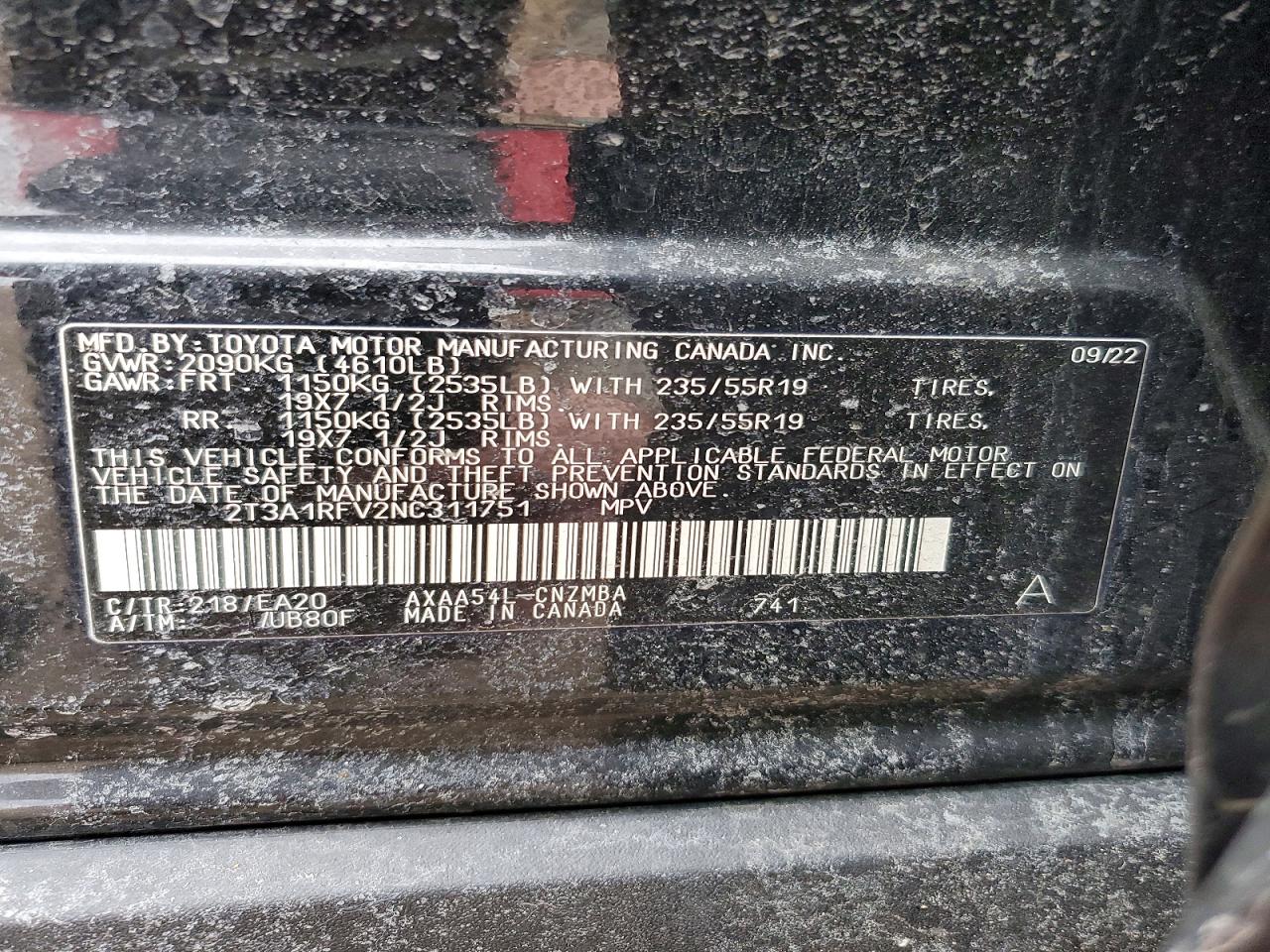 2022 TOYOTA RAV4 XLE PREMIUM photo 12