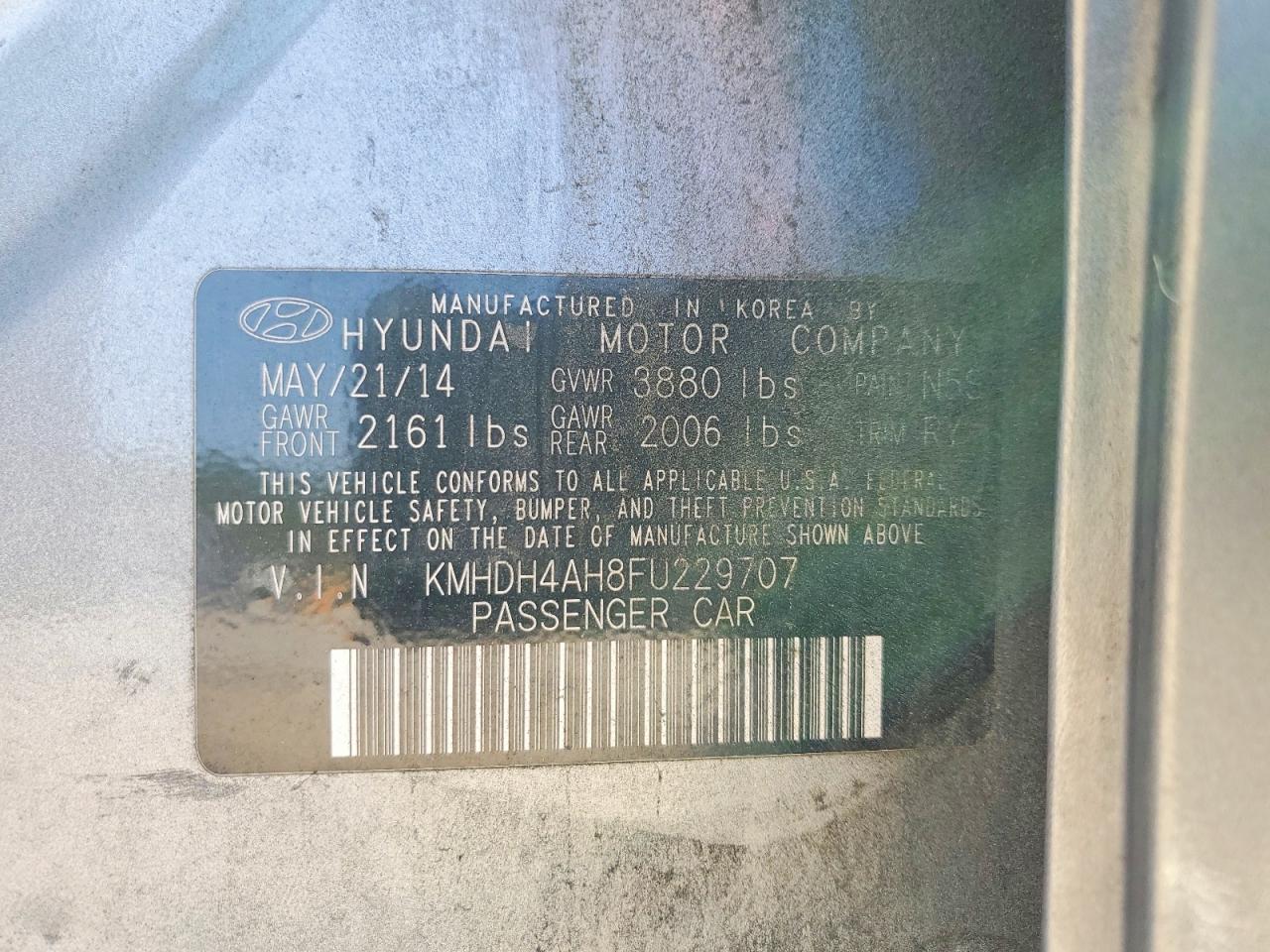 2015 HYUNDAI ELANTRA SPORT photo 12