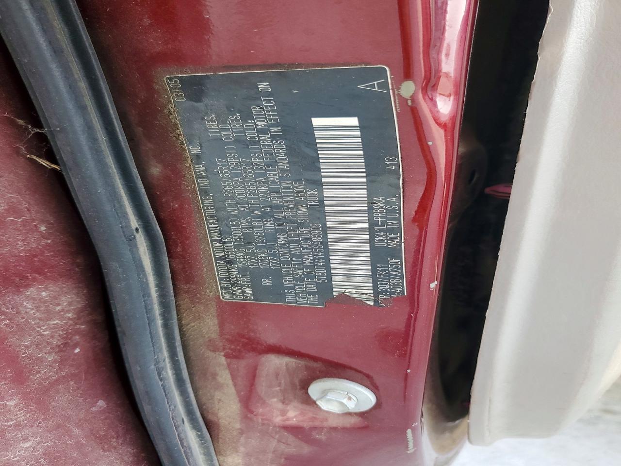2005 TOYOTA TUNDRA SR5 photo 12
