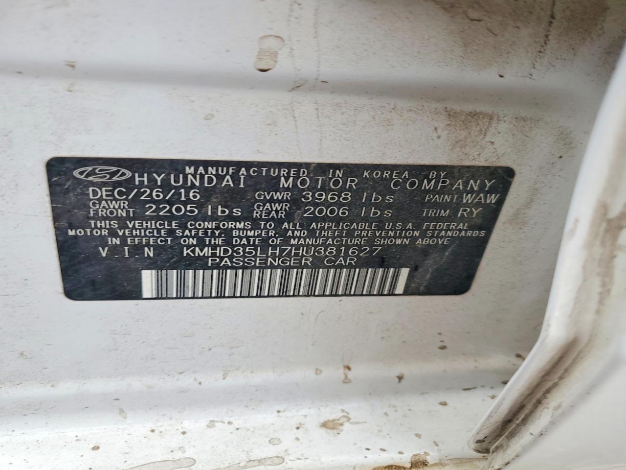 2017 HYUNDAI ELANTRA photo 23