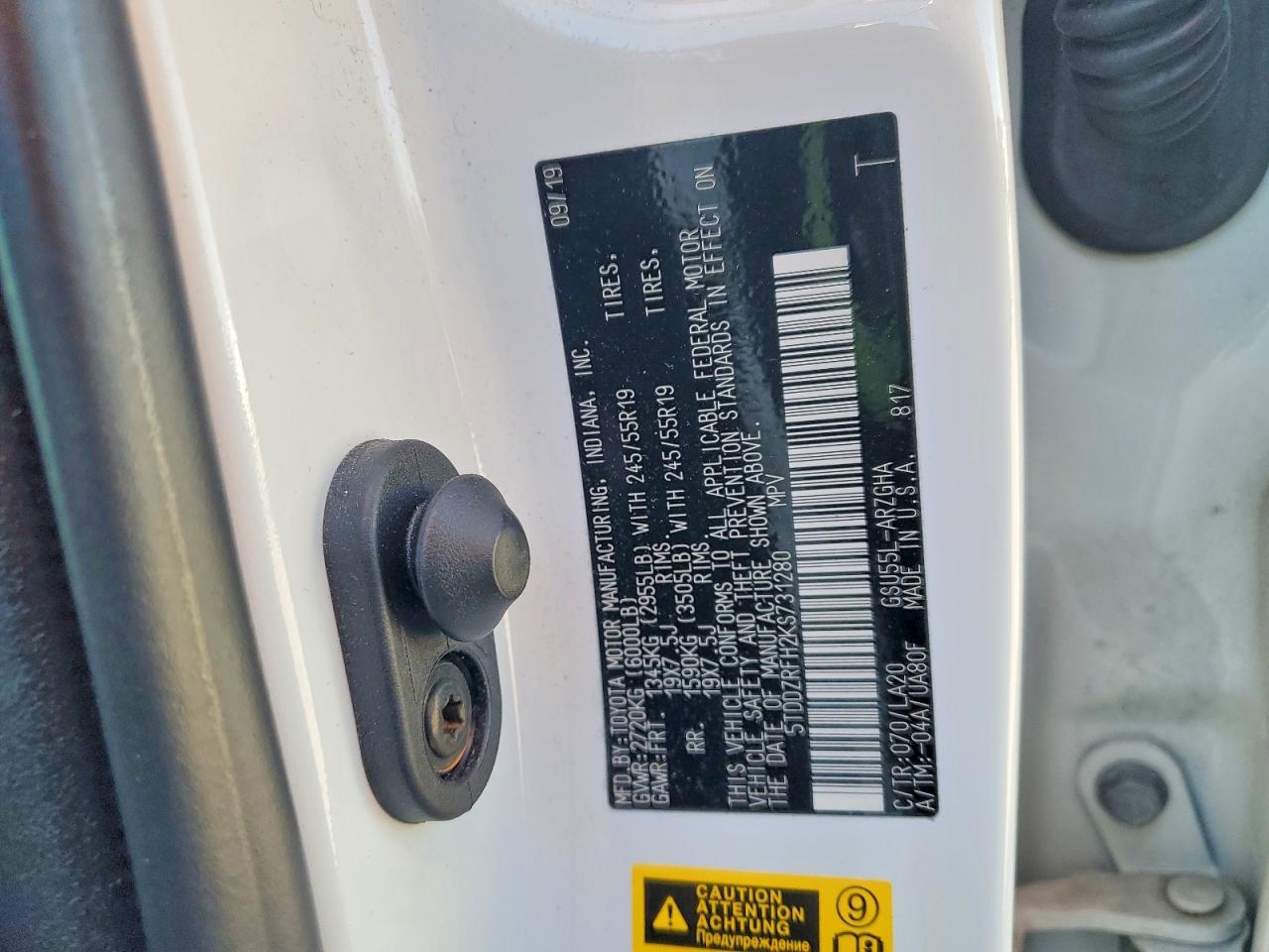 2019 TOYOTA HIGHLANDER LIMITED PLATINUM photo 25