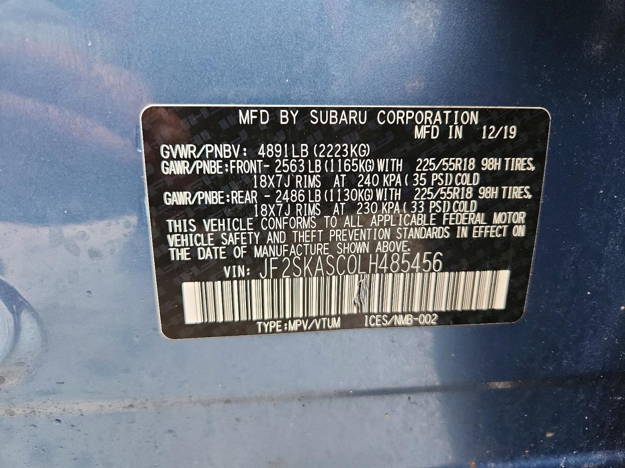 2020 SUBARU FORESTER LIMITED photo 14