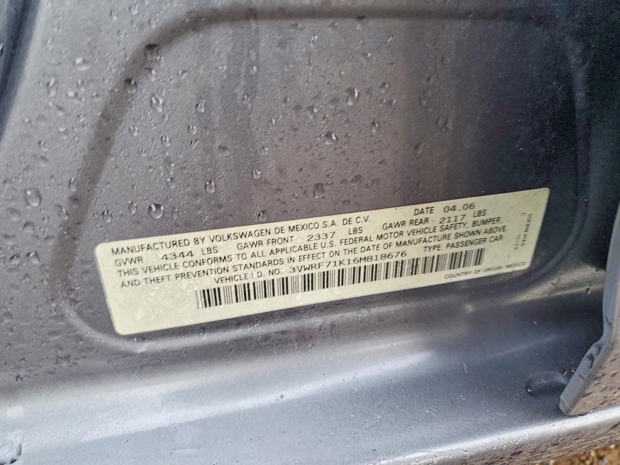 2006 VOLKSWAGEN JETTA 2.5 photo 23