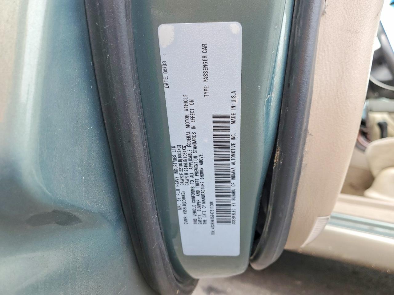 2004 SUBARU LEGACY OUTBACK AWP photo 12
