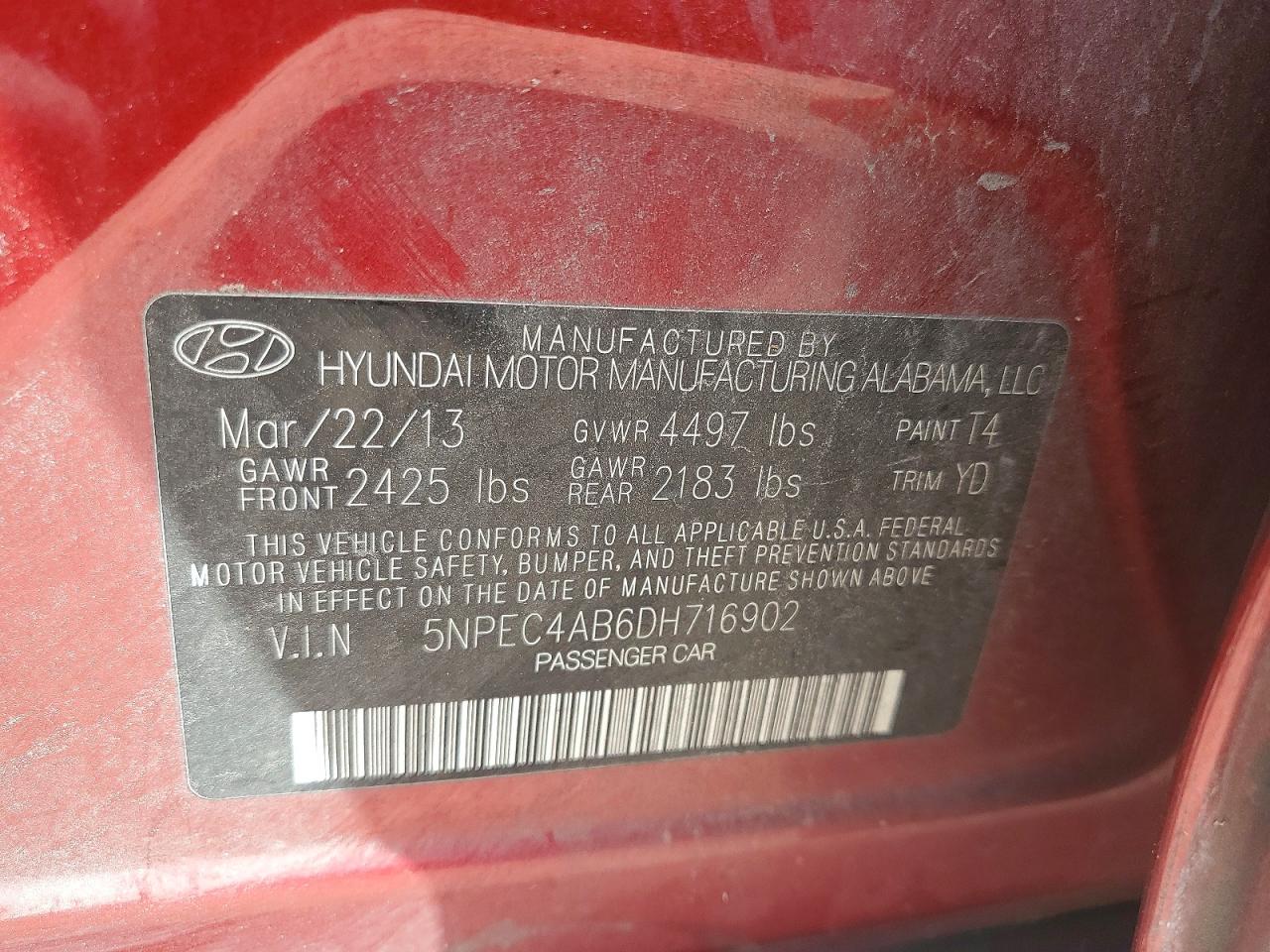 2013 HYUNDAI SONATA LIMITED 2.0T photo 34